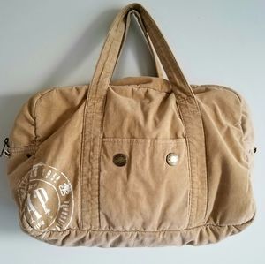 Gap corduroy unisex weekender bag in beige color